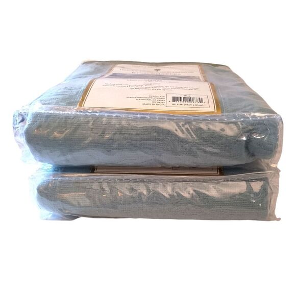 Historic Charleston Foundation King  Charles Shams Set Of 2 NEW Blue Textured. - Picture 10 of 16